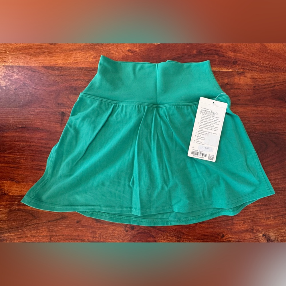 Lululemon Align High-Rise Skirt Skort Nulu Teal Green Size 4 NWT